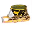 3″ x 27’ Ratchet Strap w/Chain Anchors & Long, Wide Handle