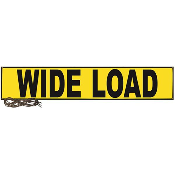 Wide Load Banner, Mesh 18" x 84" w/44" ropes