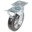 8X2 Mold On Rubber Swivel Caster W/Total Brake