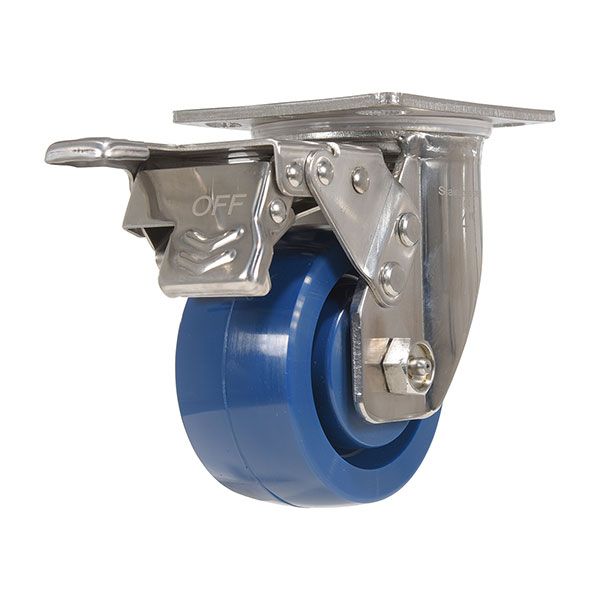 Caster, 4X2 Solid Polyurethane (Spu)Swivel W/Total Brake