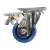 Caster, 4X2 Solid Polyurethane (Spu)Swivel W/Total Brake