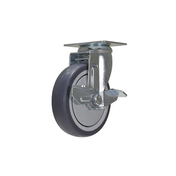 Caster, 5X1-1/4 Tpr Swivel W/Brake