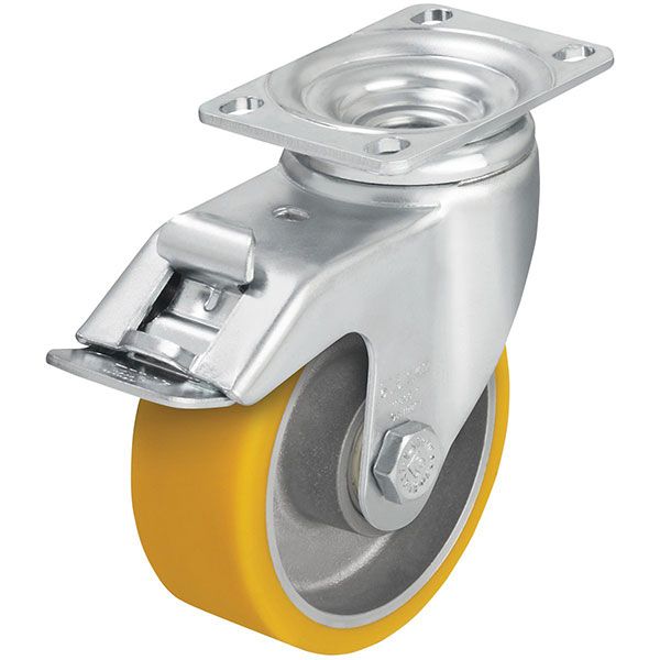 Caster, 5X1-9/16 Poly, Swivel W/ Total Brake