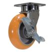 Caster, 6 X 2 Sirius Pu, Swivel W/Brake