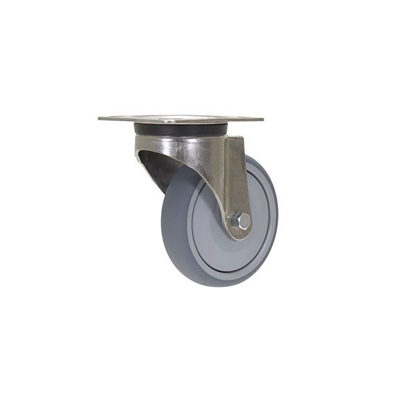 Caster, 5X1-1/4 Poly, Swivel  Stainless Steel Caster