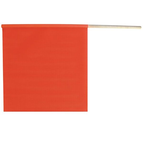 Trucking Red Flag 18" x 18" Orange Poly Knit with wooden dowel